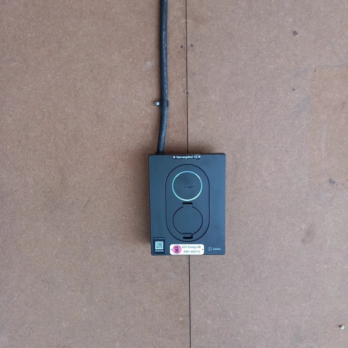 Zaptec laddbox-installation